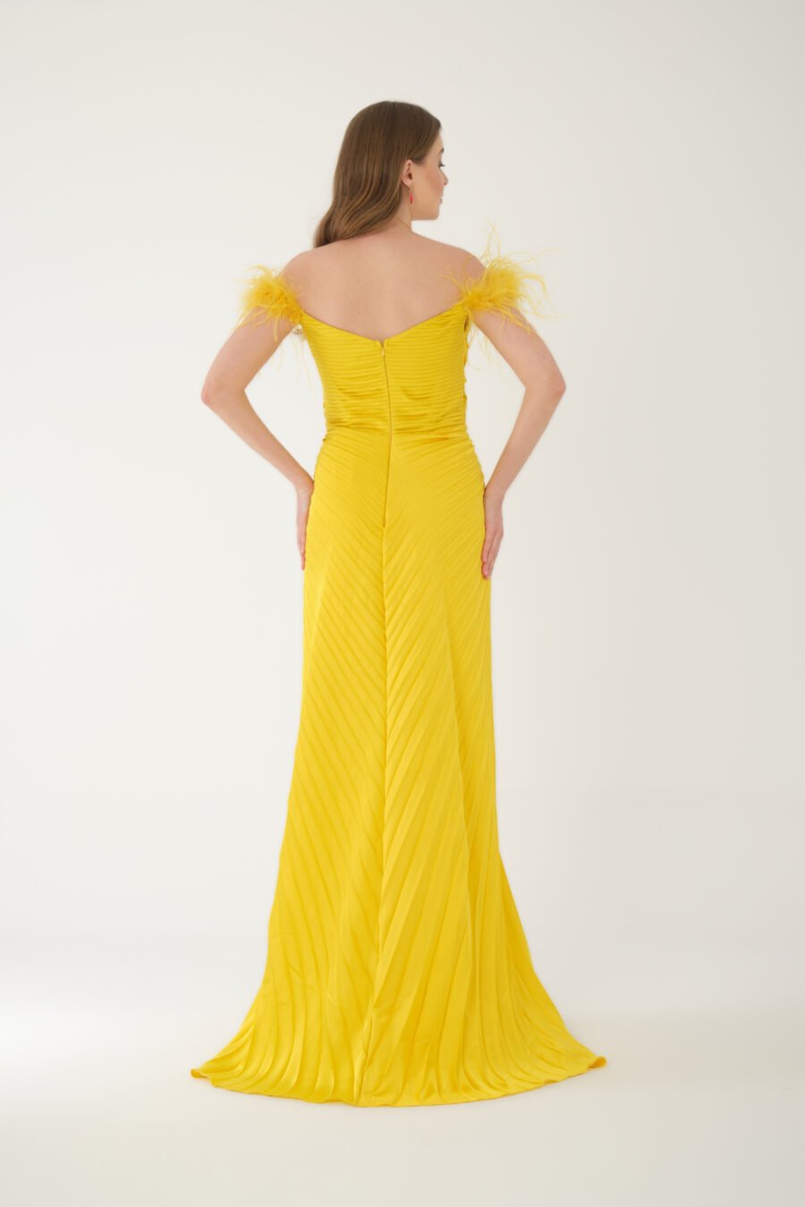 Straight Across Off shoulder High Knee Evening Dress - Image 24
