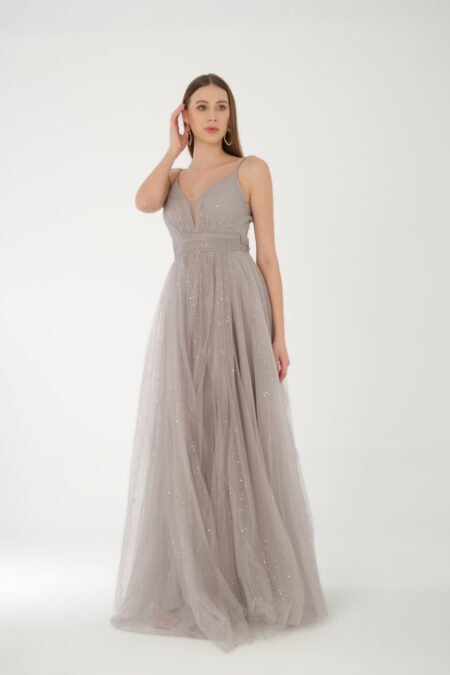 Halter Strap A Line  Evening Dress