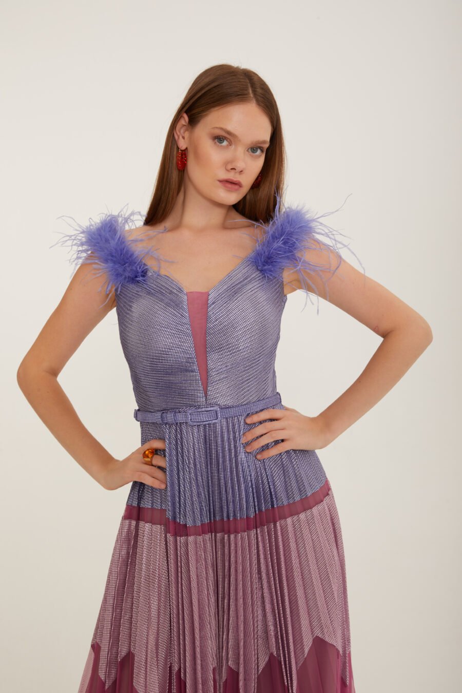 Deep V Neck A Line Casual Dress - Image 13