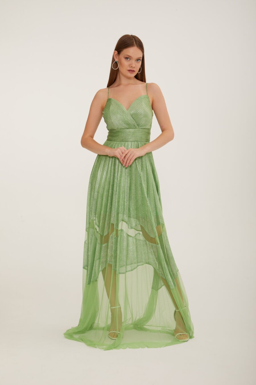 Sweetheart Spaghetti Straps A line Evening Dress - Image 11