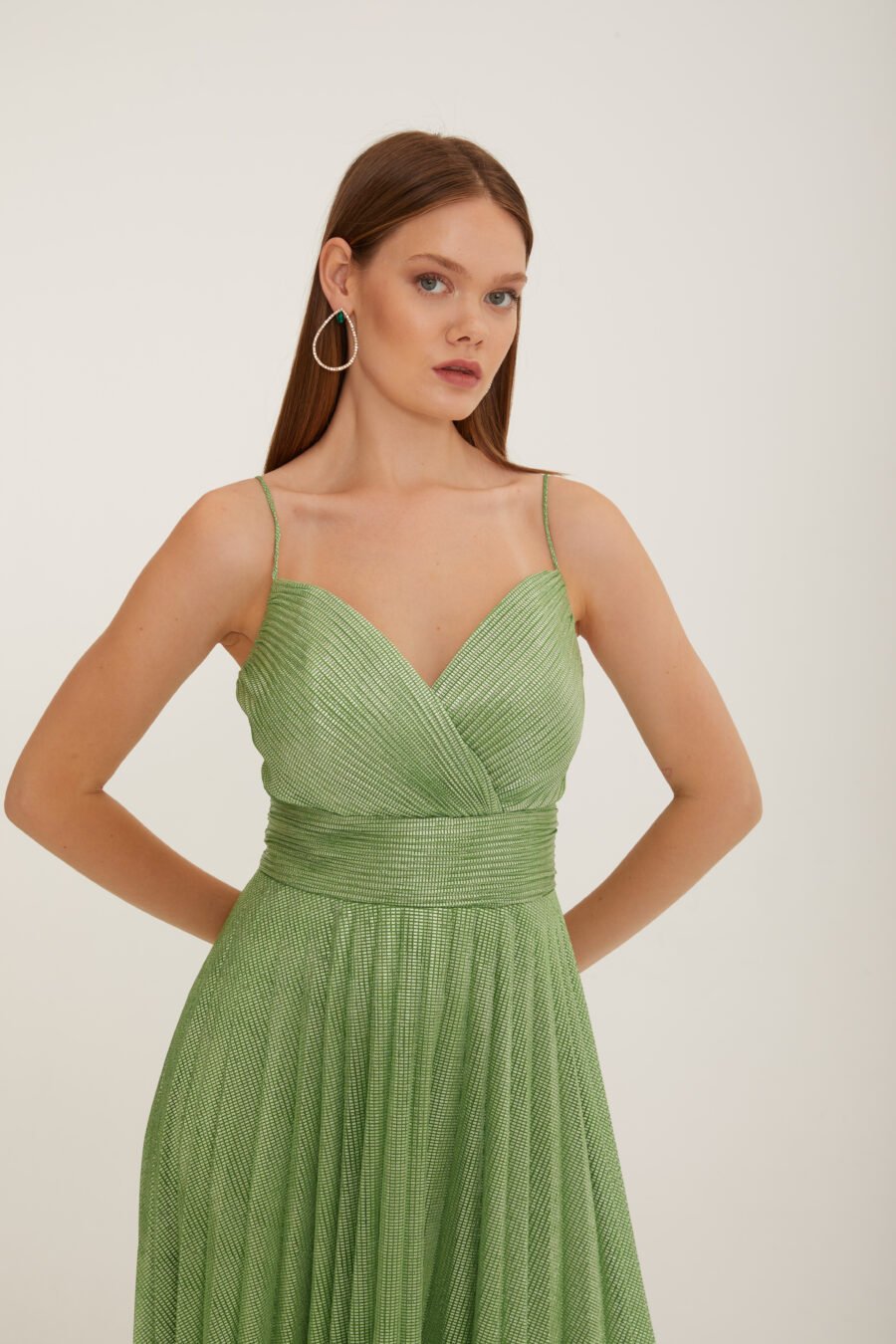 Sweetheart Spaghetti Straps A line Evening Dress - Image 14