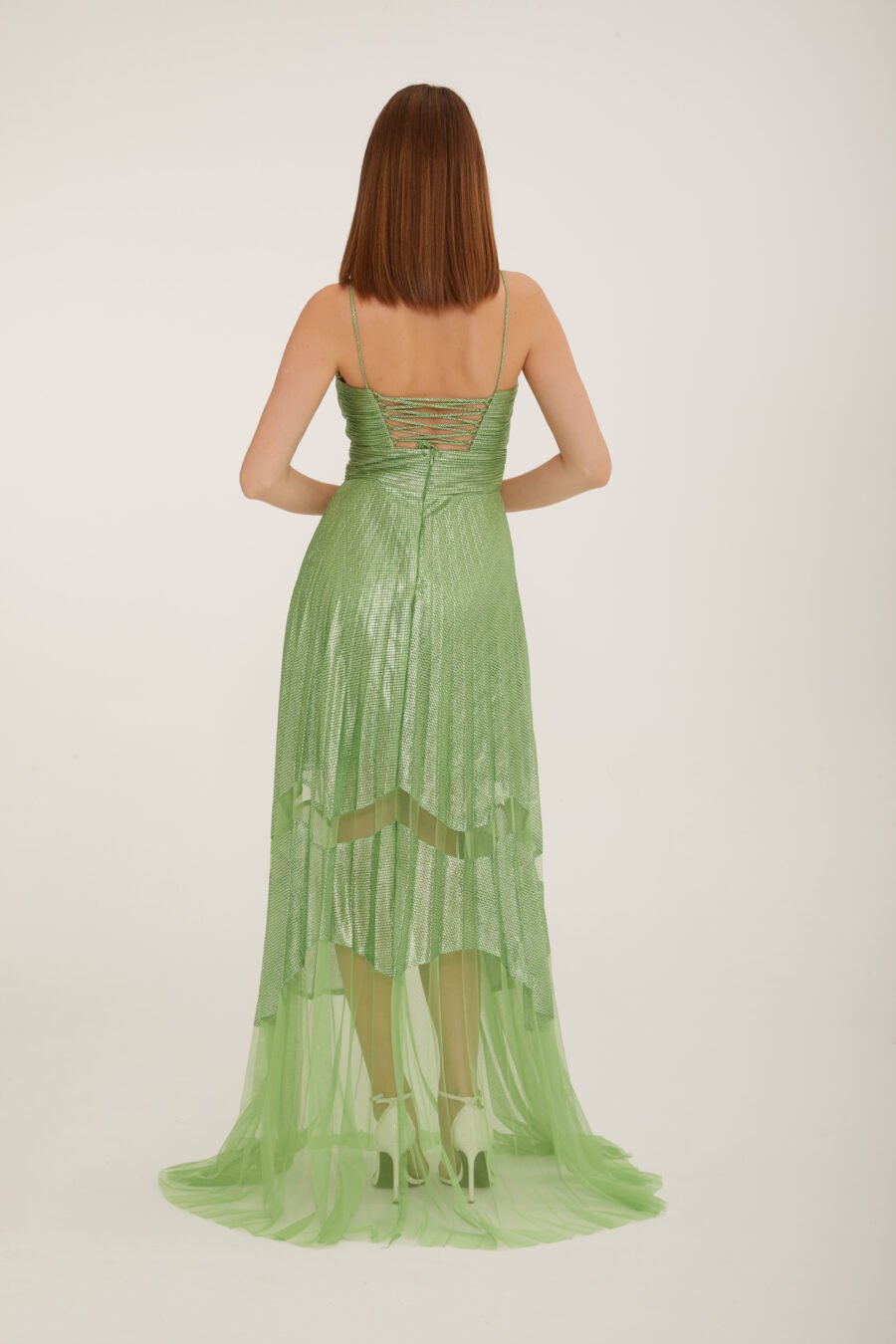 Sweetheart Spaghetti Straps A line Evening Dress - Image 15