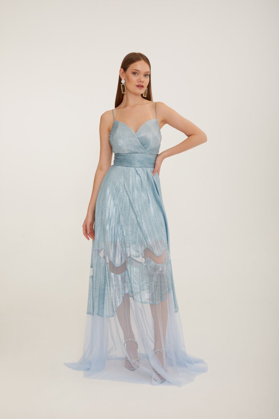 Sweetheart Spaghetti Straps A line Evening Dress - Image 6