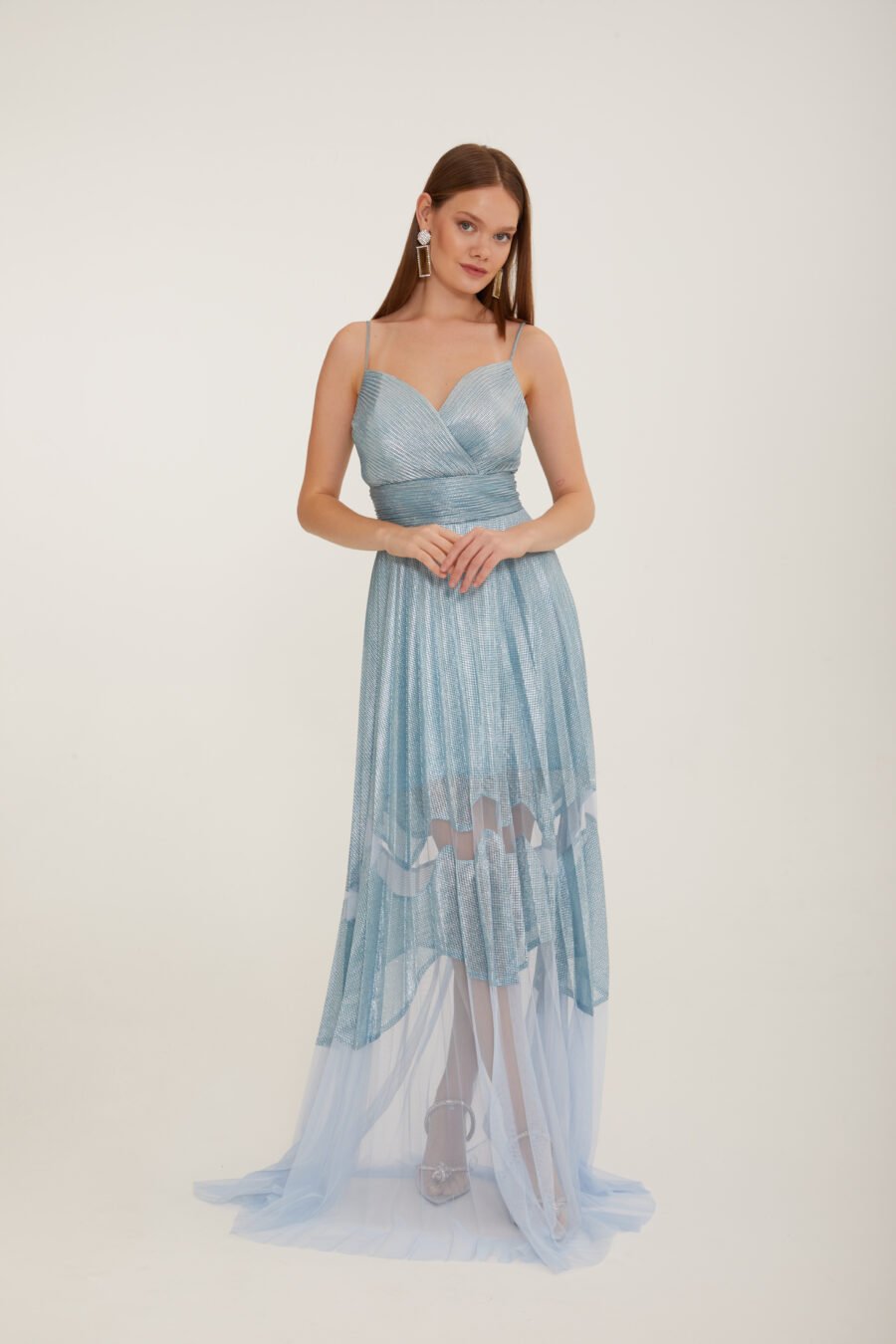 Sweetheart Spaghetti Straps A line Evening Dress - Image 9
