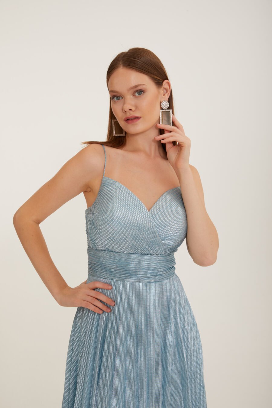 Sweetheart Spaghetti Straps A line Evening Dress - Image 7