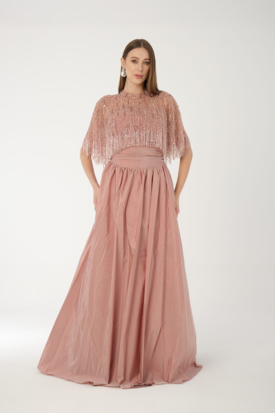 Blush Glamour A-Line Evening Dress - Image 5