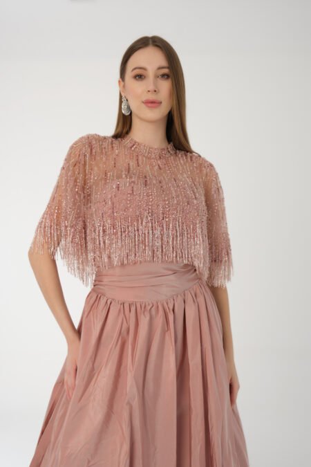 Blush Glamour A-Line Evening Dress - Pink, 38