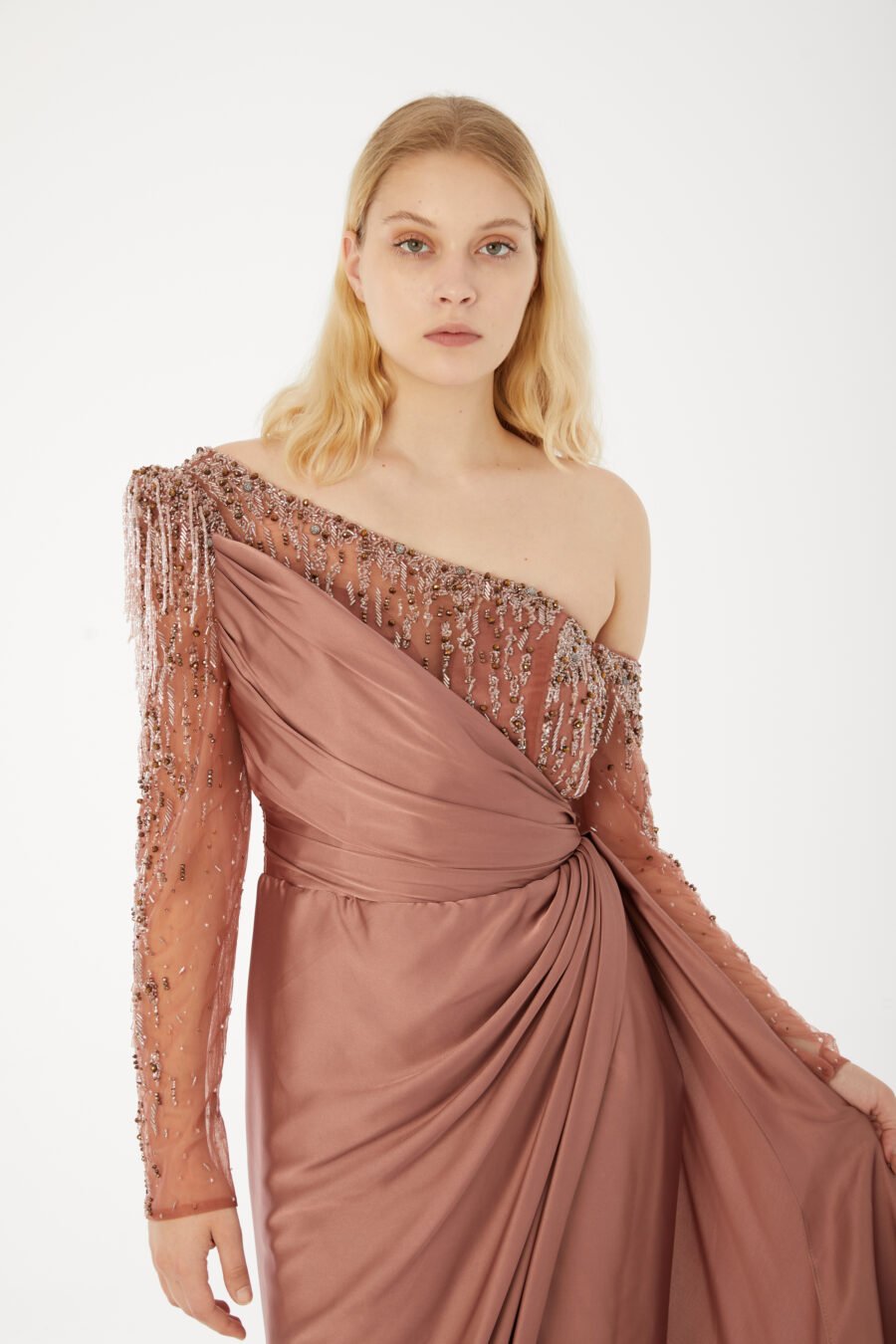Asymmetric One Shoulder High Knee Evening dress - Image 13