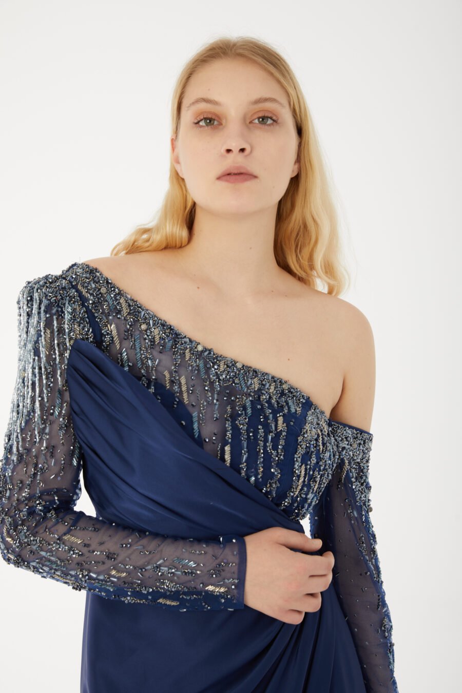 Asymmetric One Shoulder High Knee Evening dress - Image 3