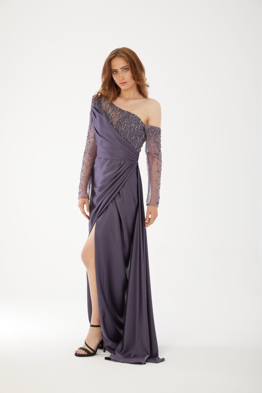 Asymmetric One Shoulder High Knee Evening dress - Image 9