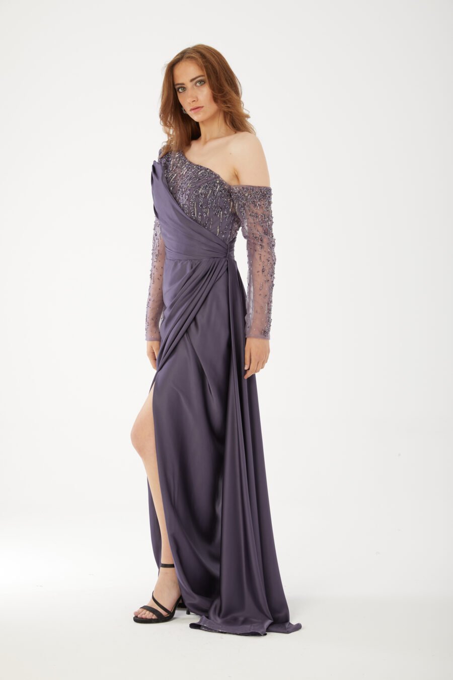 Asymmetric One Shoulder High Knee Evening dress - Image 10