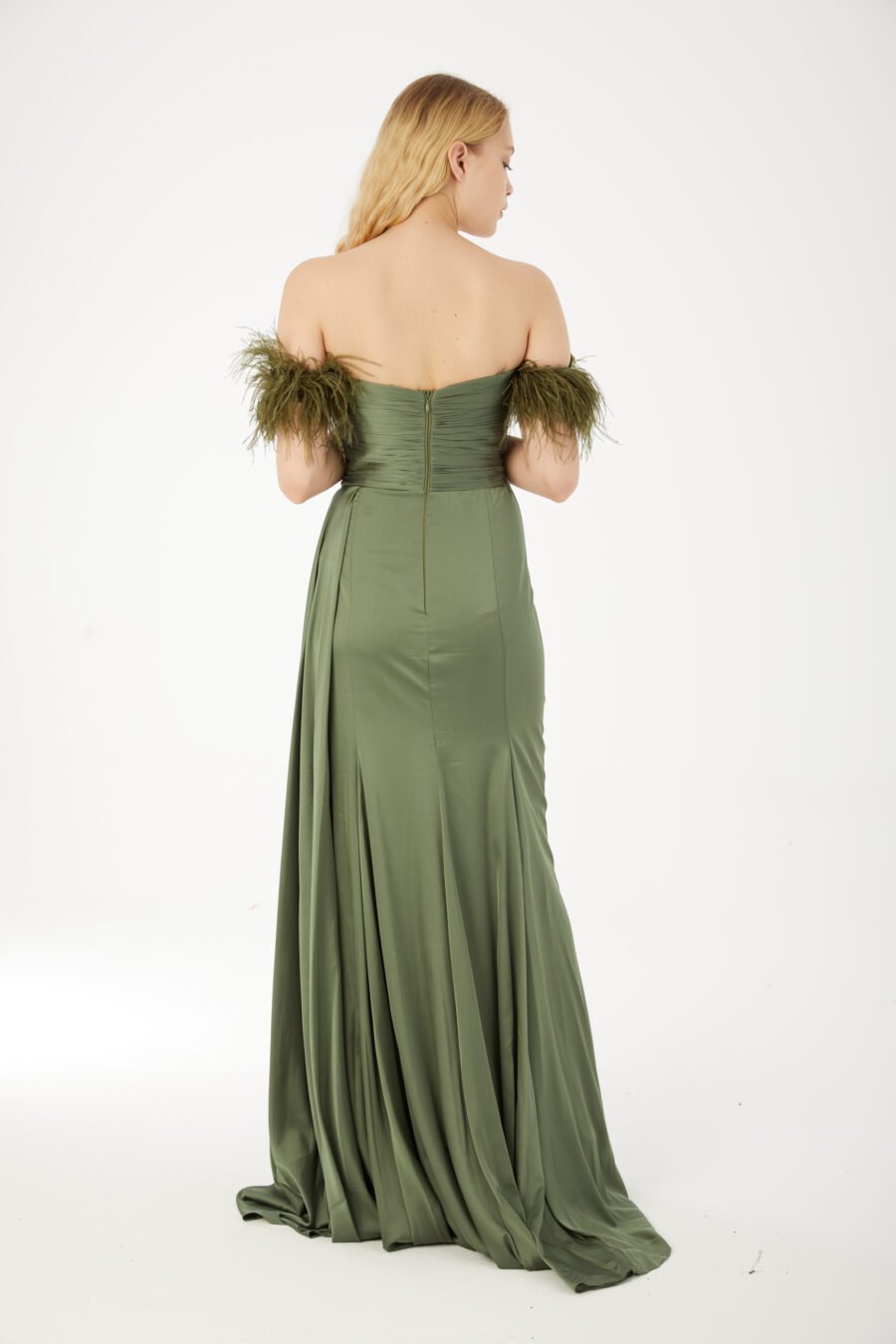 Straight Across Off shoulder Evening Dress - Image 6