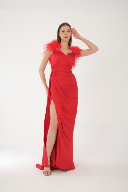semi sweetheart High Knee Evening Dress