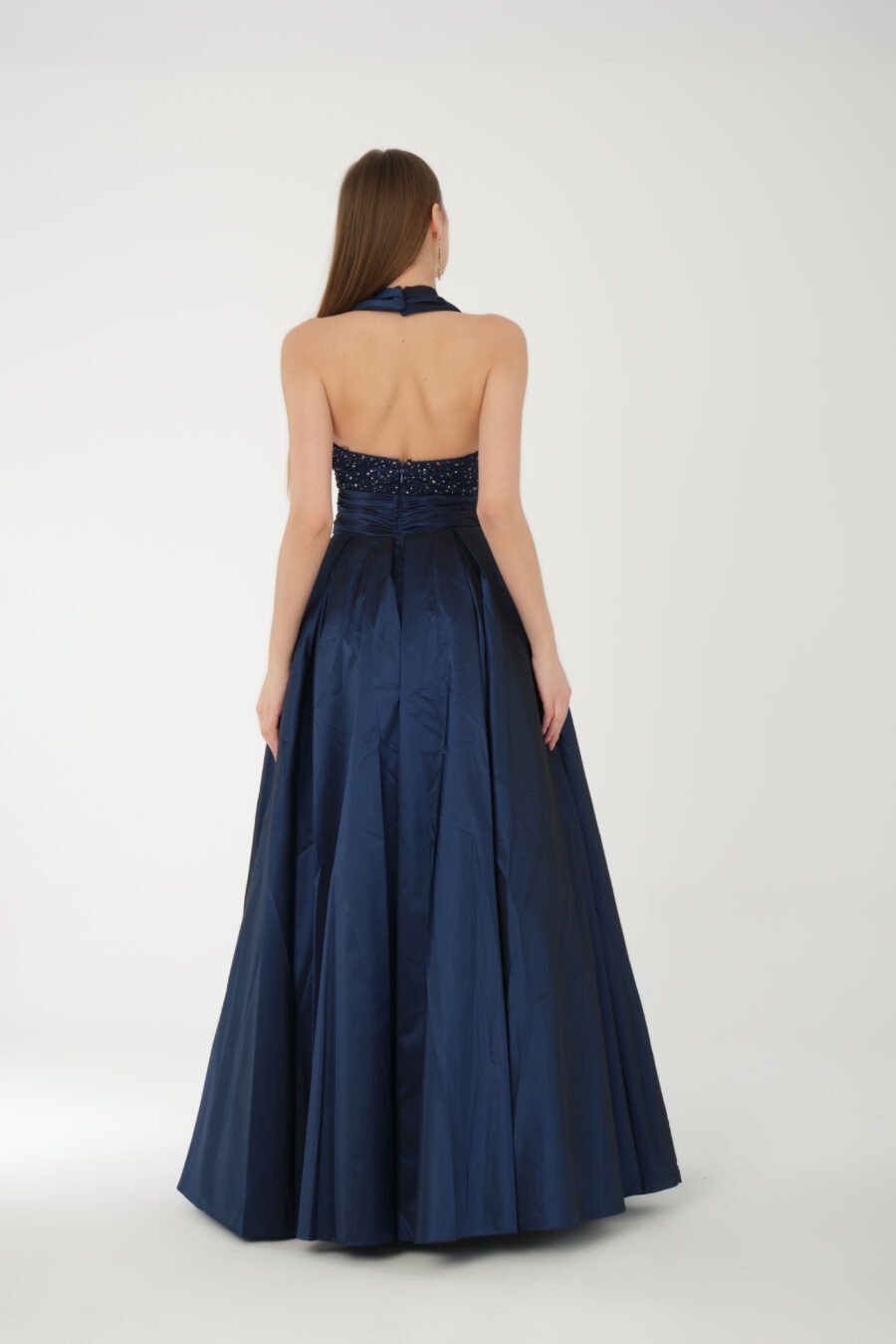 Blush Halter Cut-Out Evening Gown - Image 13